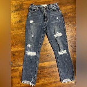 RSQ size 5 mom jeans, distressed